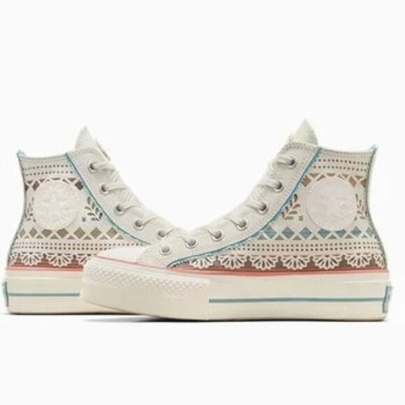 CONVERSE Day Of The Dead Chuck Taylor All Star Lift Women's Hi Top Sneaker, 10.5 - Picture 6 of 10